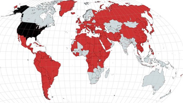 Map countries US military intervention