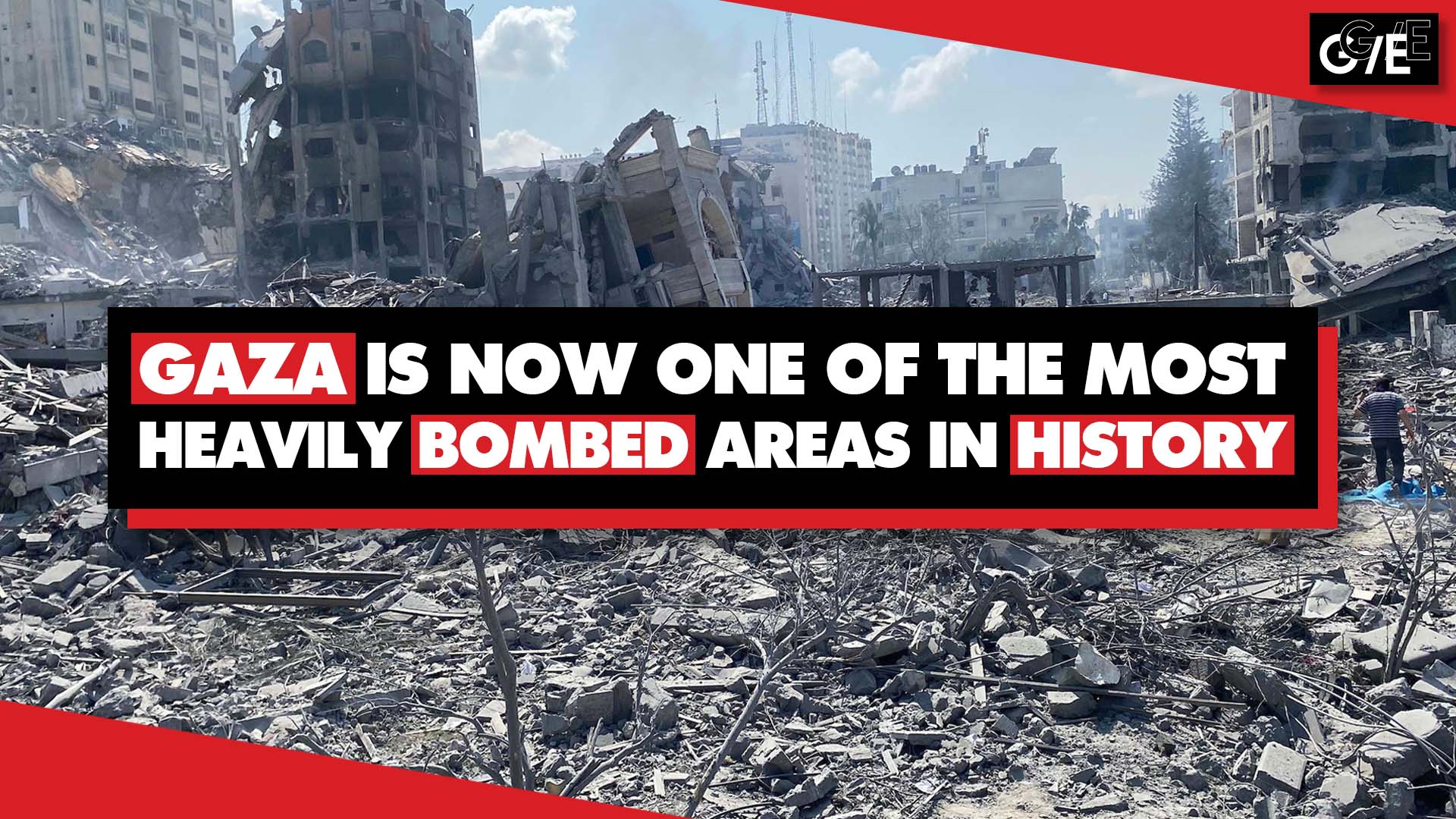 Gaza most heavily bombed area history