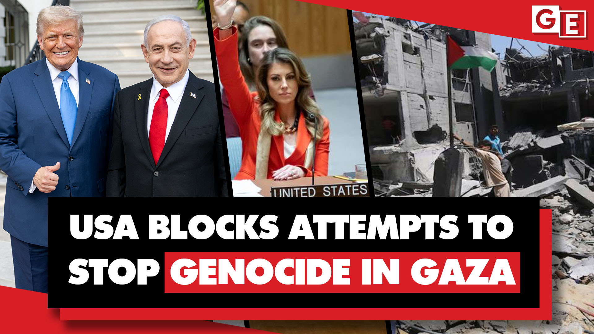 USA blocks attempts stop genocide Gaza Trump UN veto